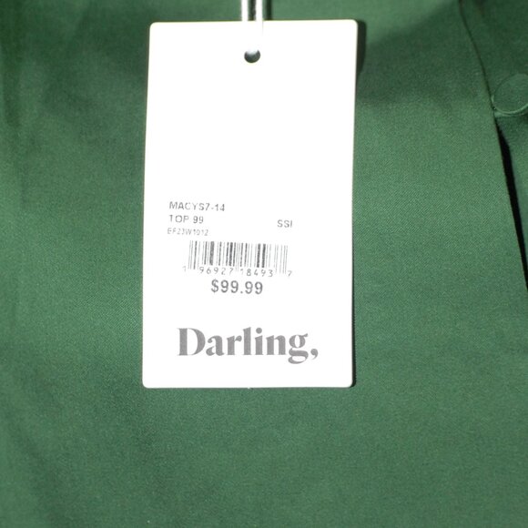 NWT 100% Tencel Machine Washable Womens XS Forest Green Blouse Button Down - Picture 3 of 7